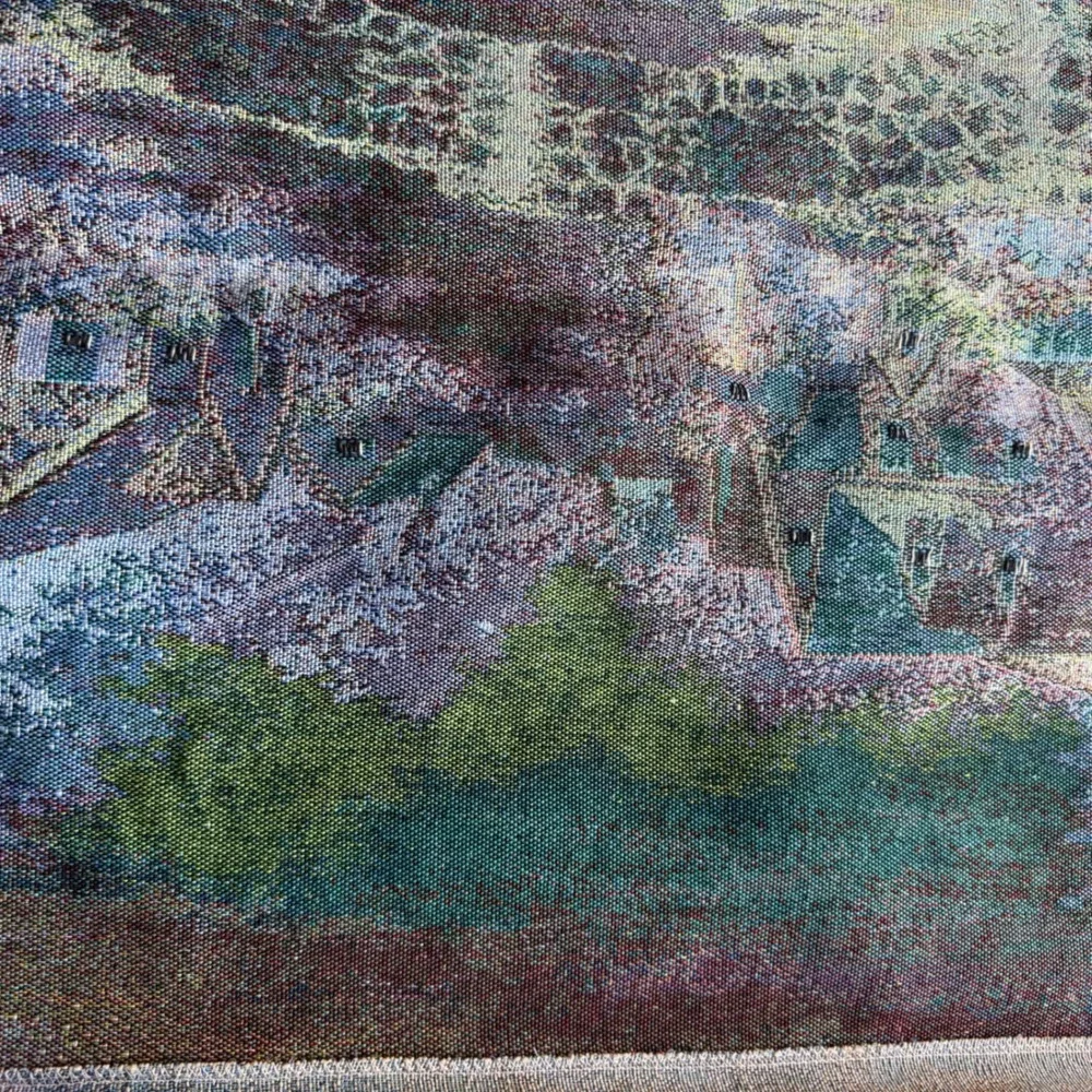 Nicky Boehm Stonehedge Bridge Wall Hanging Tapestry Woven Art with‎ Wooden Rods